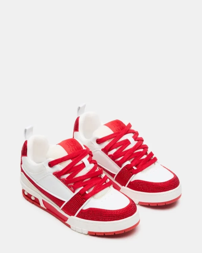 Skater Red/White Rhinestones