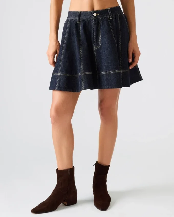 Sloan Denim Skirt Ink