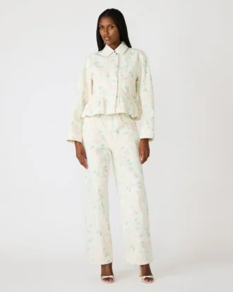 Sloan Floral Jacket Peach Beige