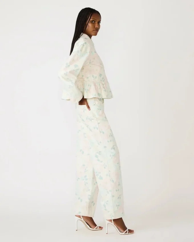 Sloan Floral Jacket Peach Beige