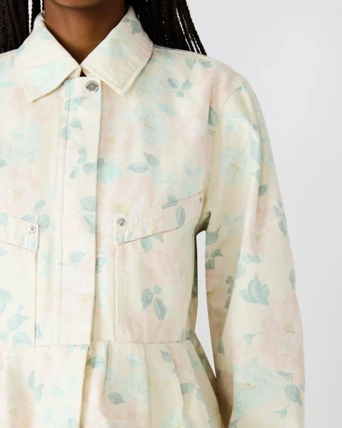 Sloan Floral Jacket Peach Beige