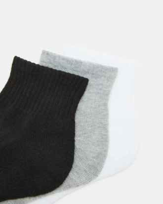 Sport Cushion Quarter Socks Black/White
