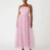 Tiered Tulle Gown Dawn Pink