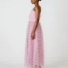 Tiered Tulle Gown Dawn Pink