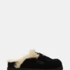 Tobin Faux Fur Black Suede