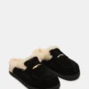 Tobin Faux Fur Black Suede