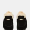 Tobin Faux Fur Black Suede