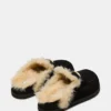 Tobin Faux Fur Black Suede