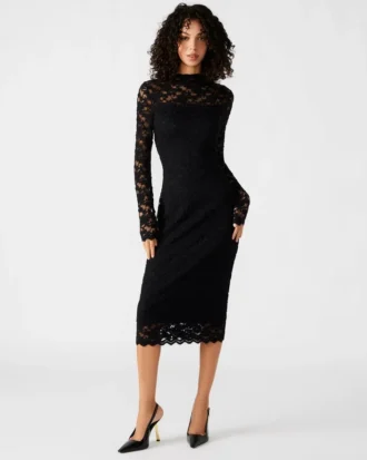 Vivienne Lace Dress Black
