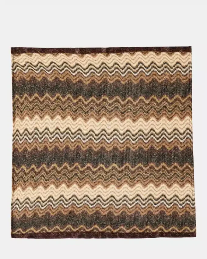 Wavy Shimmer Square Scarf Neutral