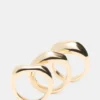Wavy Stackable Rings Gold